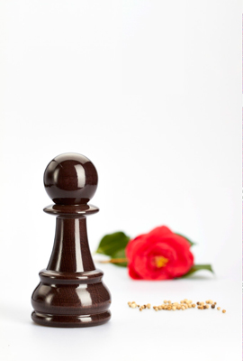 Chess Pawn Spice Mill Black 33715 (23x8.5cm)